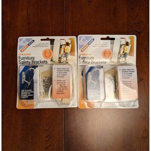 Mommy's Helper 2 Pkgs of Furniture Safety Brackets
